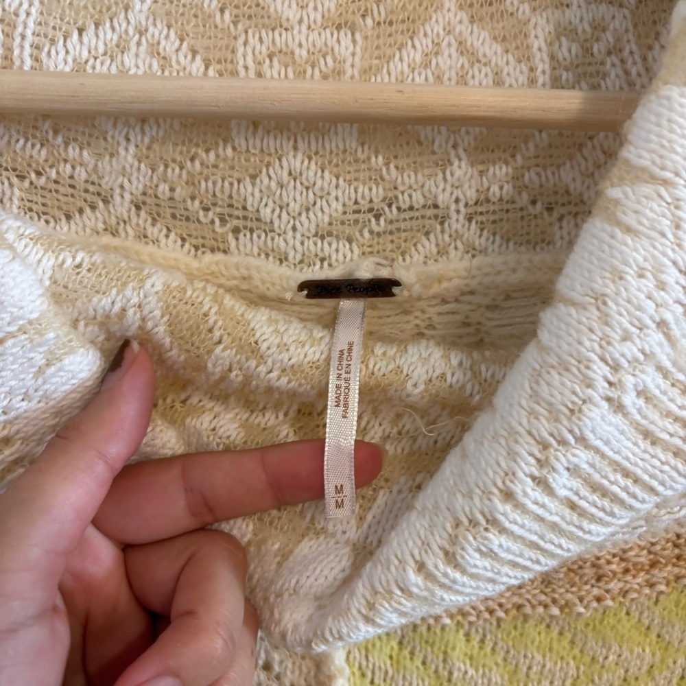 Free People Favorite Patchwork Cowl Pullover Swea… - image 3